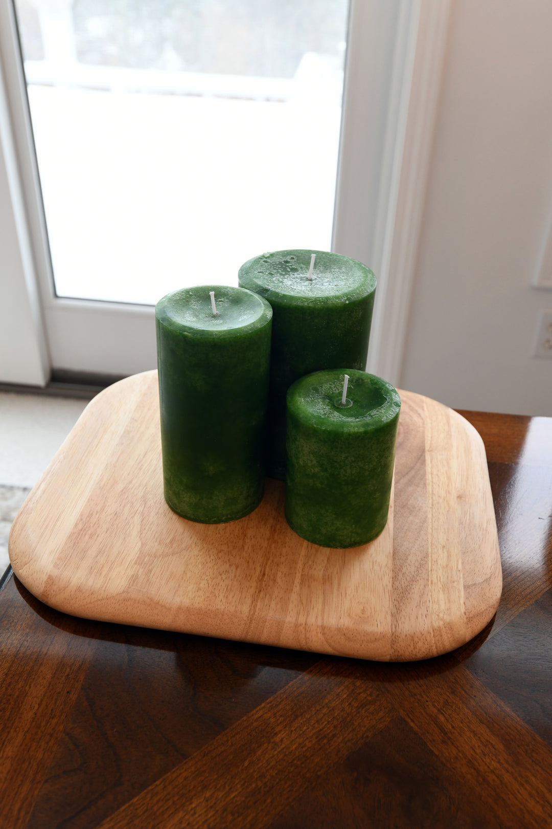 Mottled Pillar Candles - Birch Tree