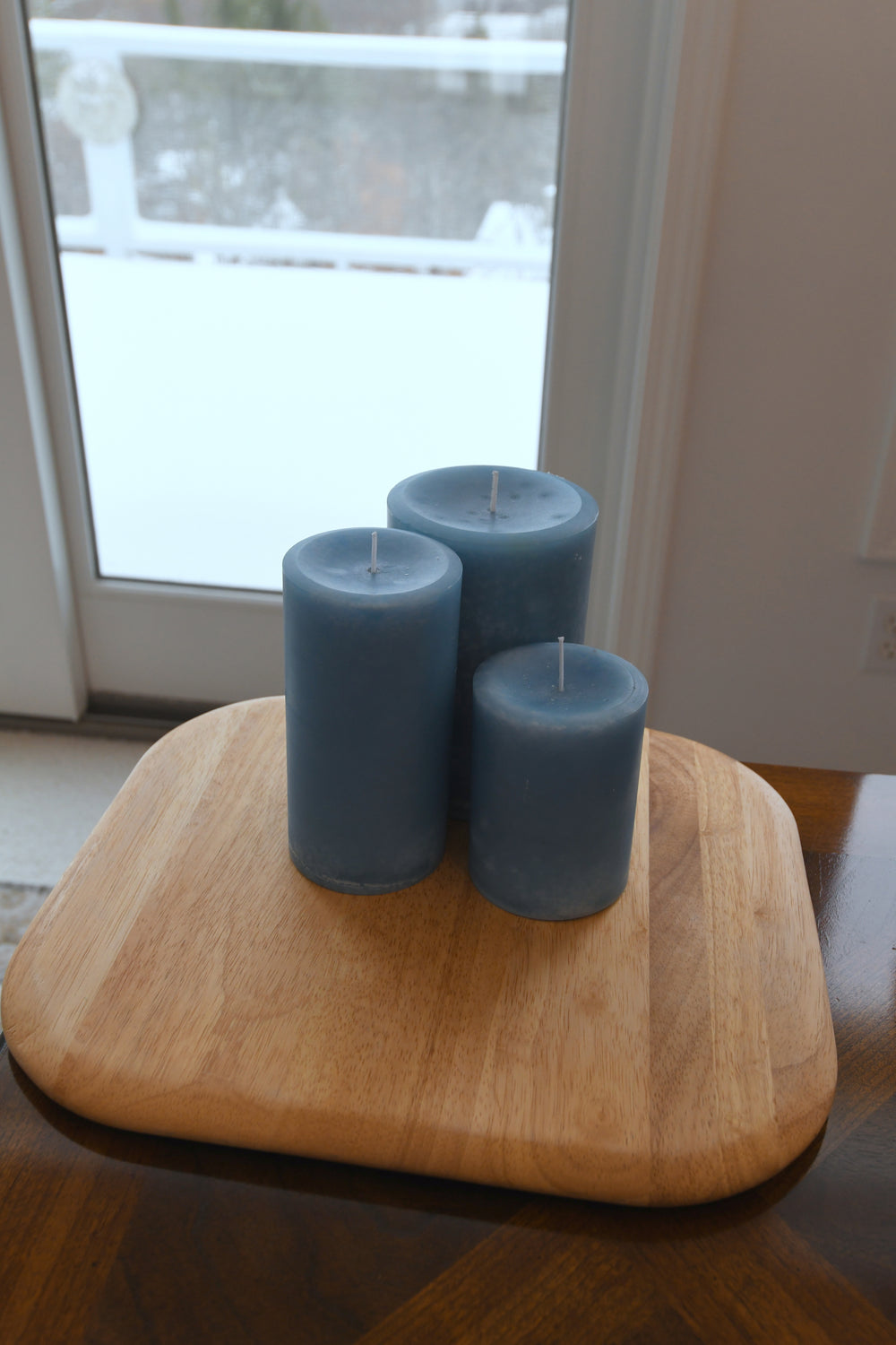 Mottled Pillar Candles - Lake Michigan