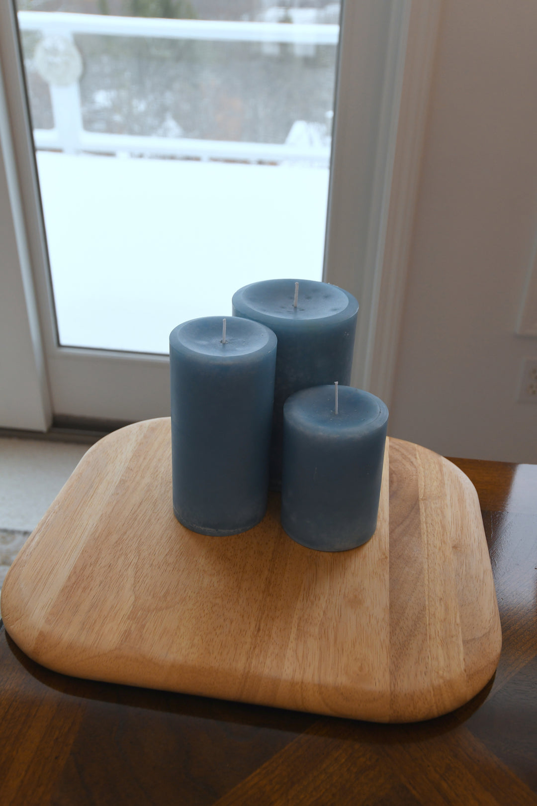 Mottled Pillar Candles - Lake Michigan