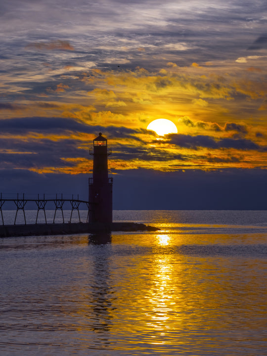 Mottled Pillar Candles - Lake Michigan