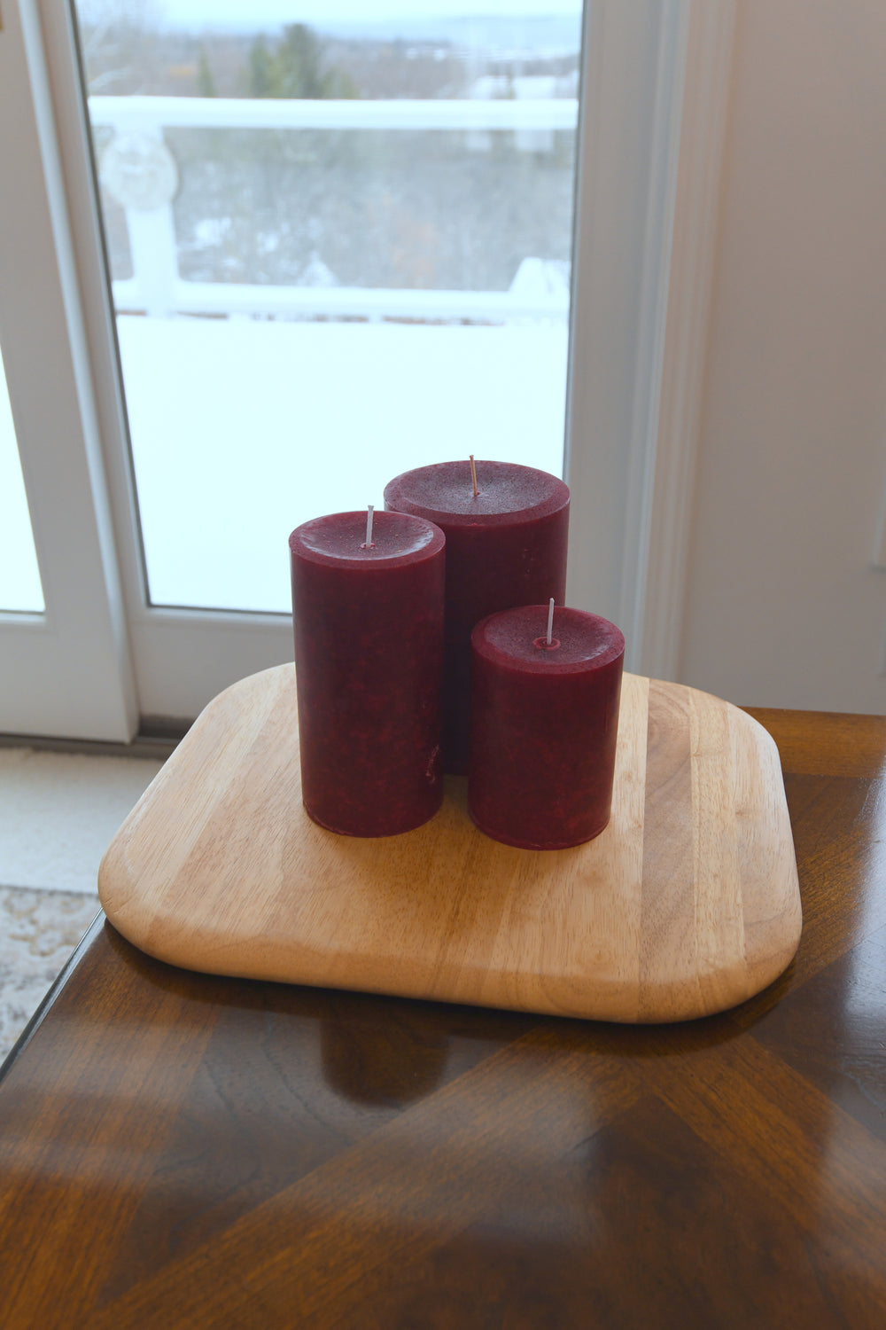 Mottled Pillar Candles - Northern Balsam