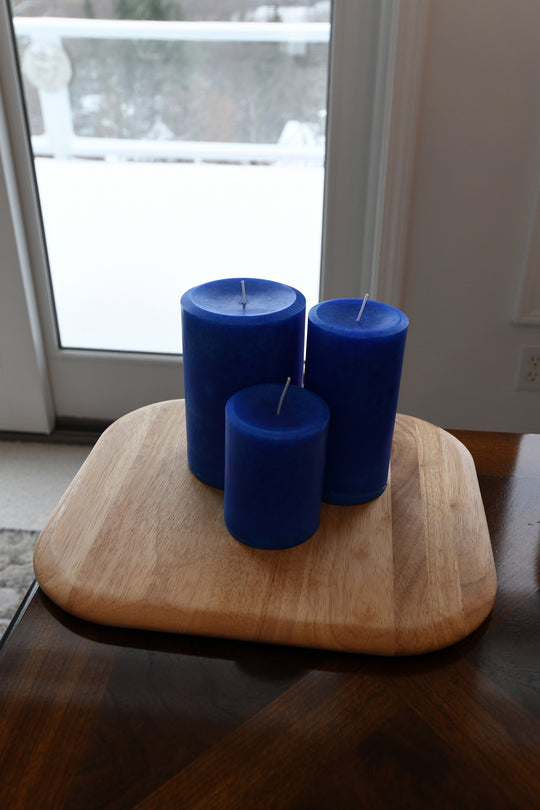 Mottled Pillar Candles - Straits of Mackinac