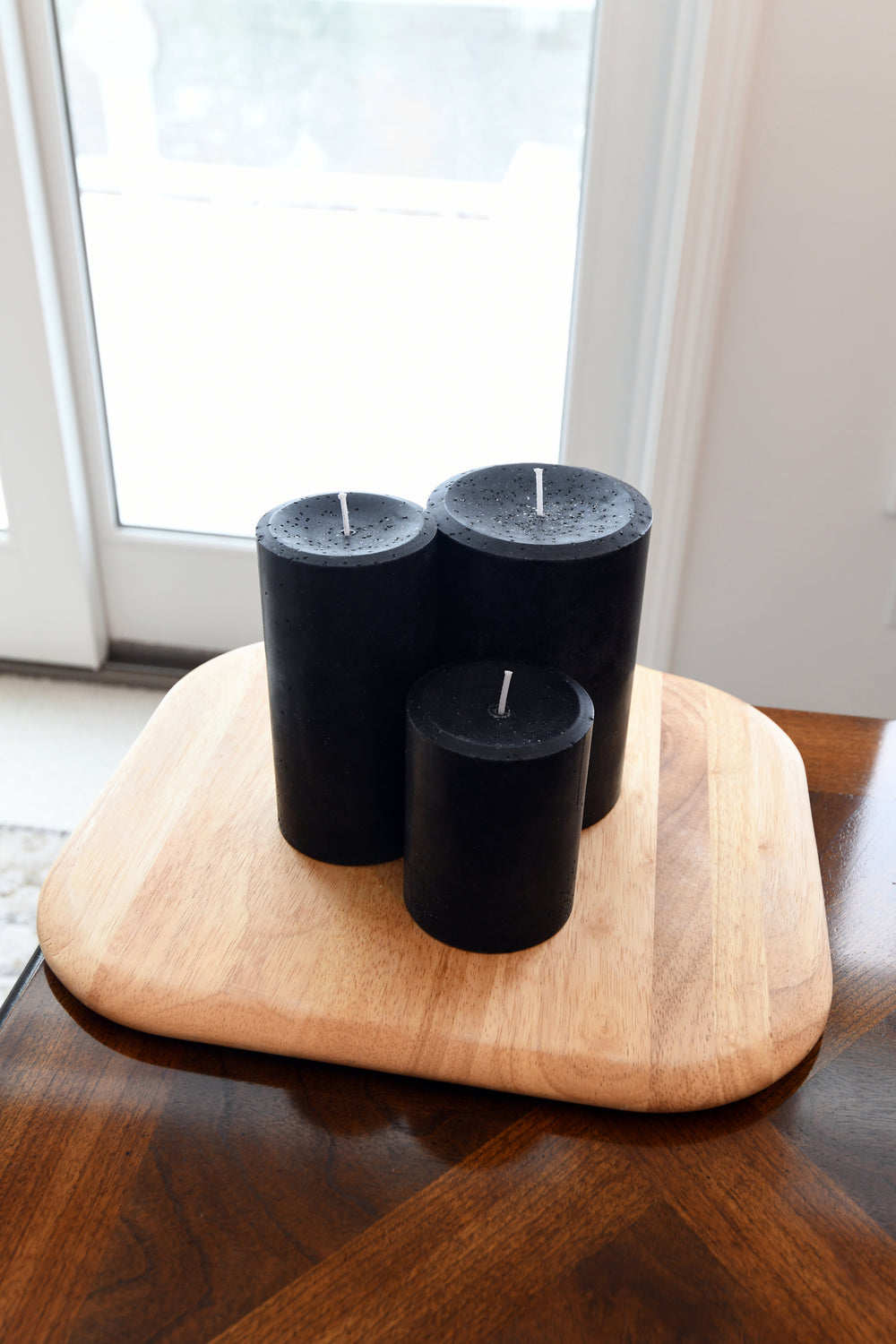 Mottled Pillar Candles - The Woodsman